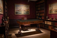 Antique Regency Gonçalo Alves Library Writing Table Desk 19th Century