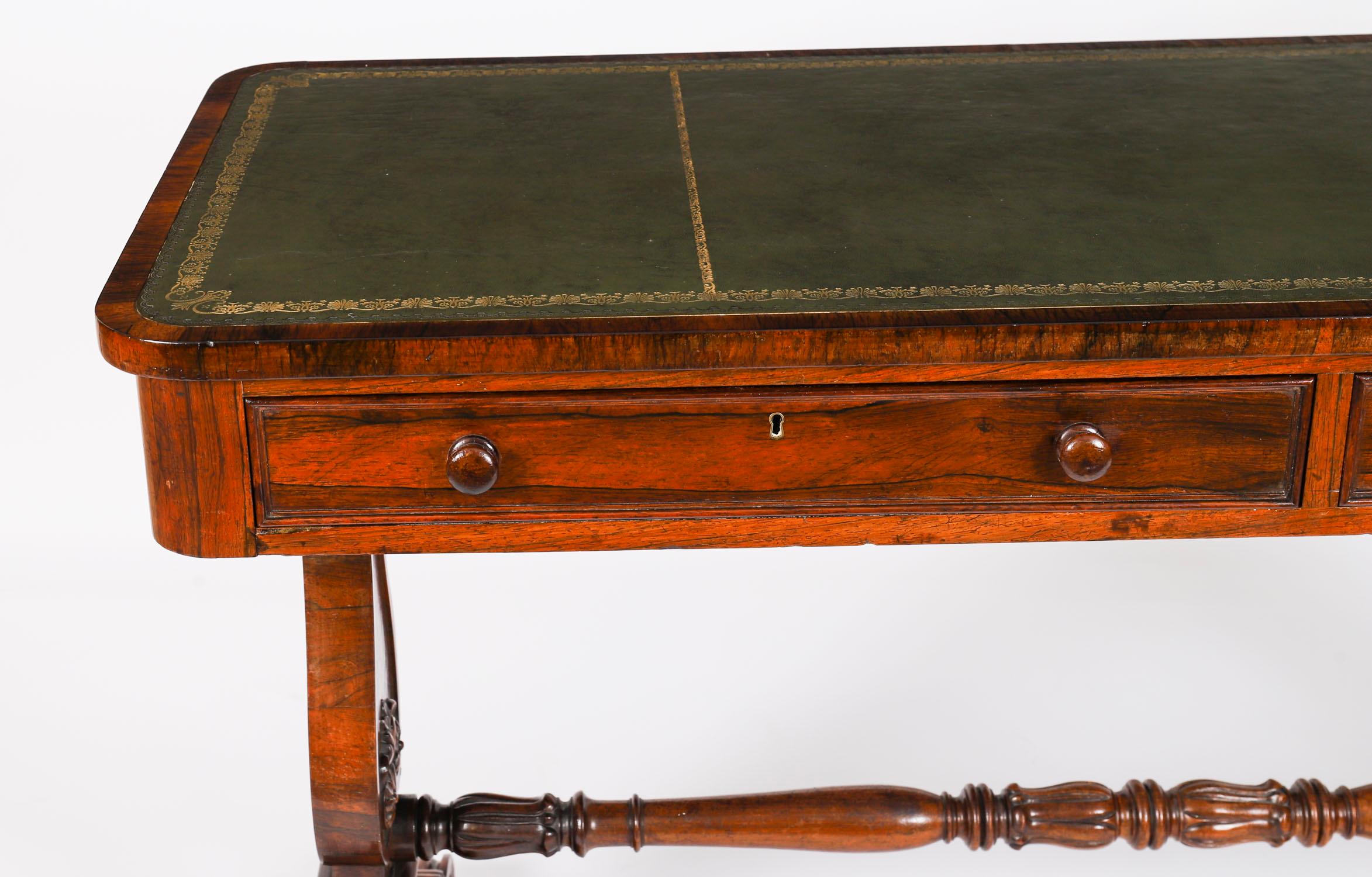 Antique Regency Gonçalo Alves Library Writing Table Desk 19th Century For Sale 4