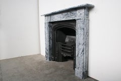 Antique Regency grey marble fire surround