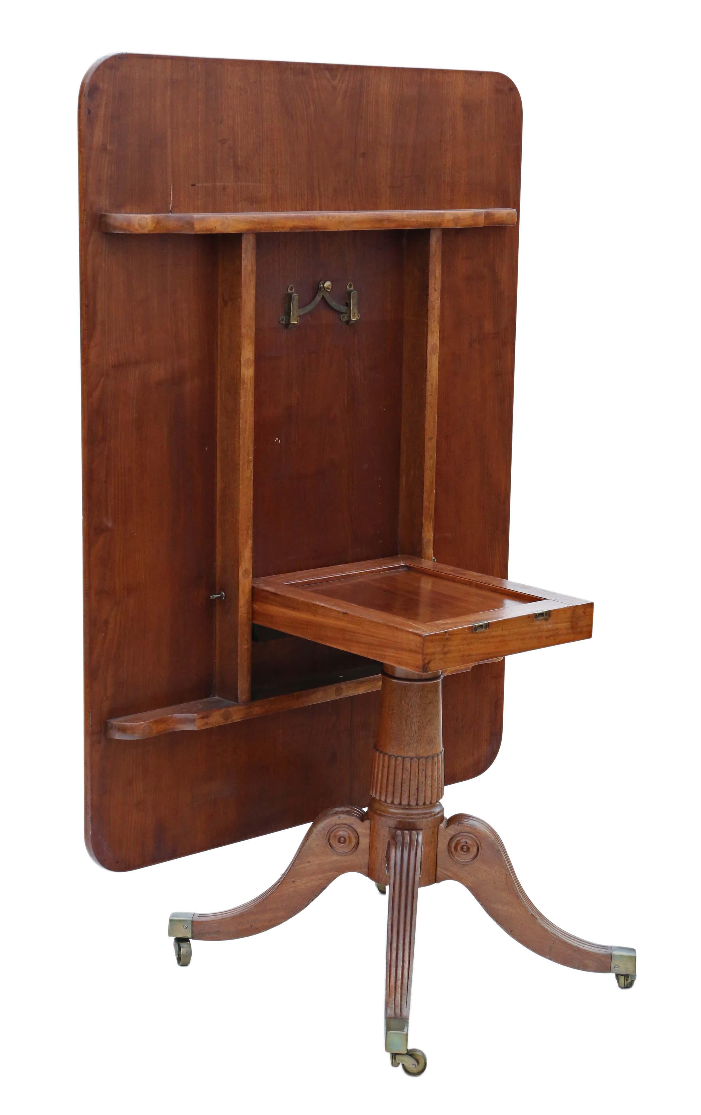 Antique Regency Inlaid Mahogany Loo Breakfast Centre Table Tilt Top In Good Condition In Wisbech, Cambridgeshire