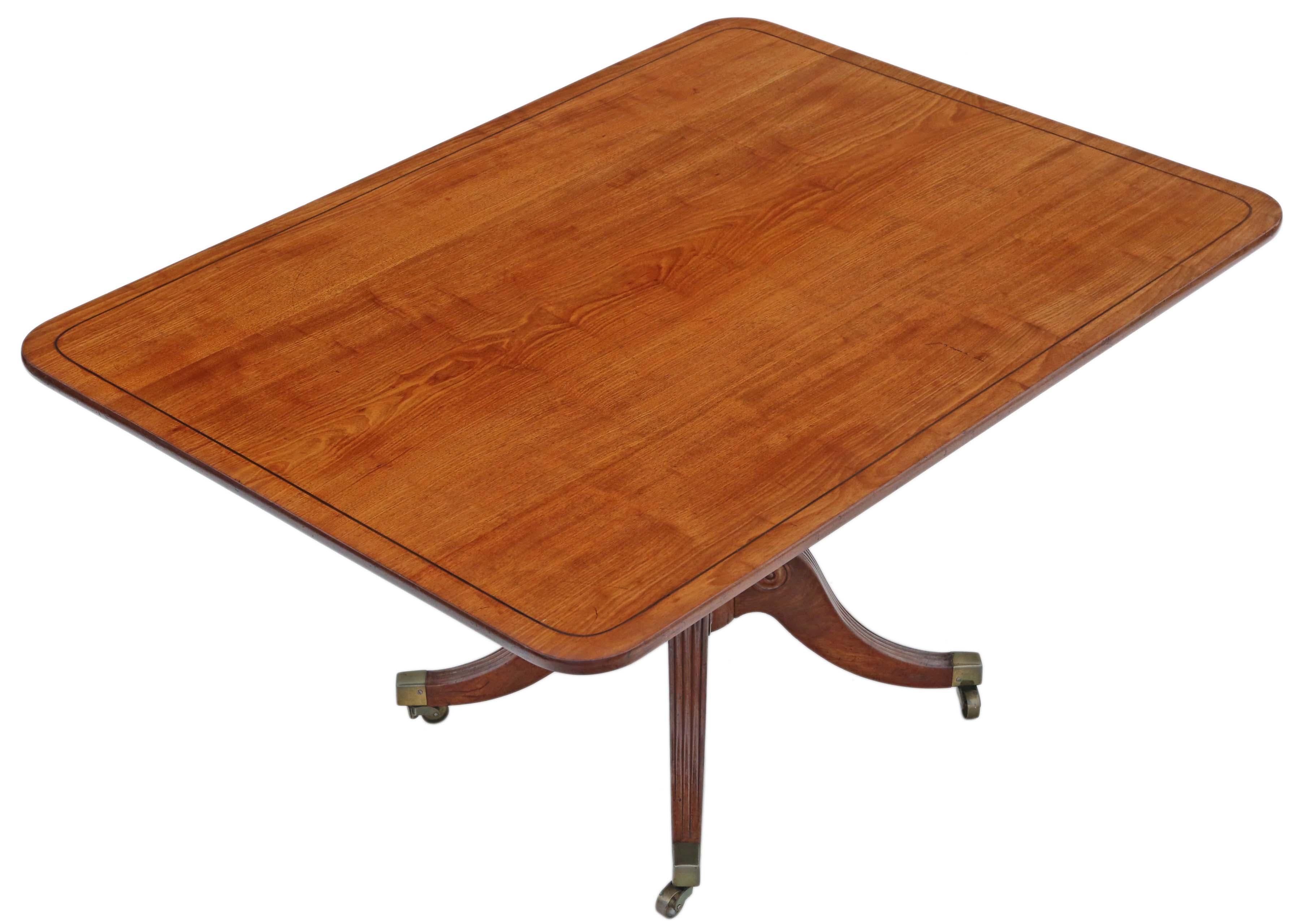 Early 19th Century Antique Regency Inlaid Mahogany Loo Breakfast Centre Table Tilt Top