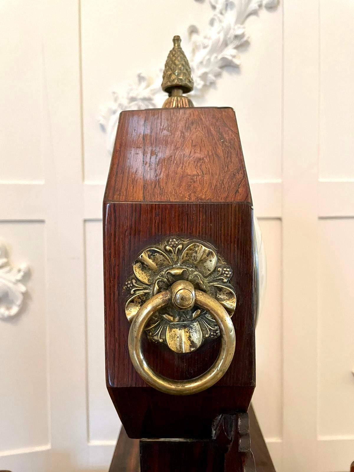 Antico orologio da camino Regency a intarsio in vendita 4