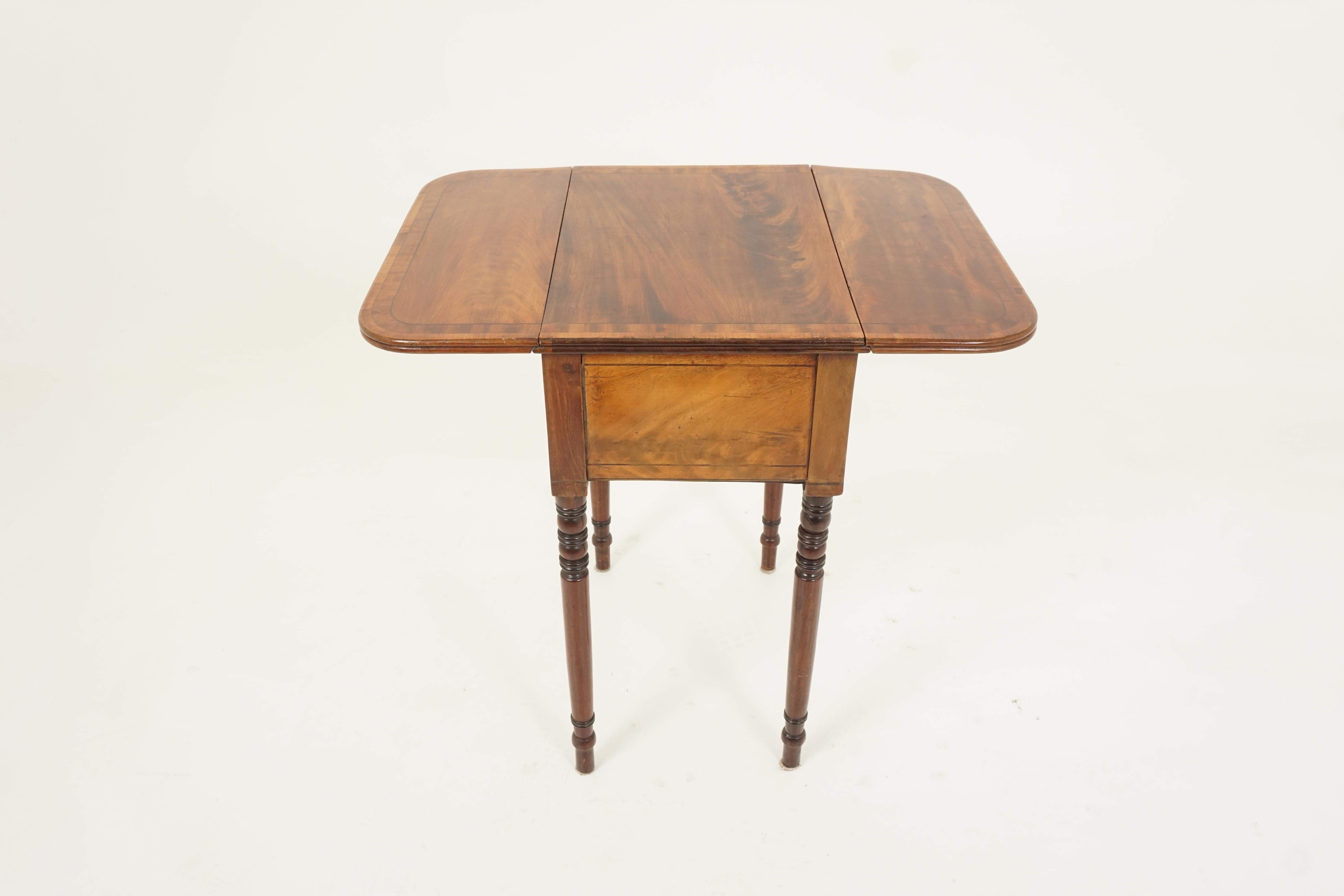 Antiker Regency-Tisch mit Intarsien aus Pembroke, Schottland 1810, H288  im Angebot 2
