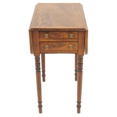 Antique Regency Inlaid Pembroke Drop Leaf Table, Scotland 1810, H288