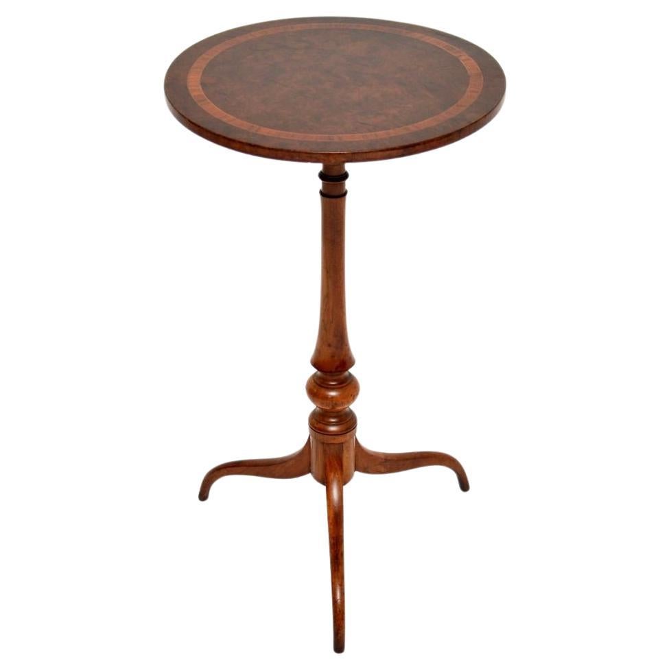 Antique Regency Inlaid Walnut Occasional Side Table
