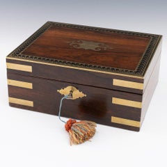 Antique Regency Jewellery Box in Rosewood c1820