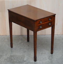 Antique Regency Library Metamorphic Library Steps Table Oxblood Leather Ladder