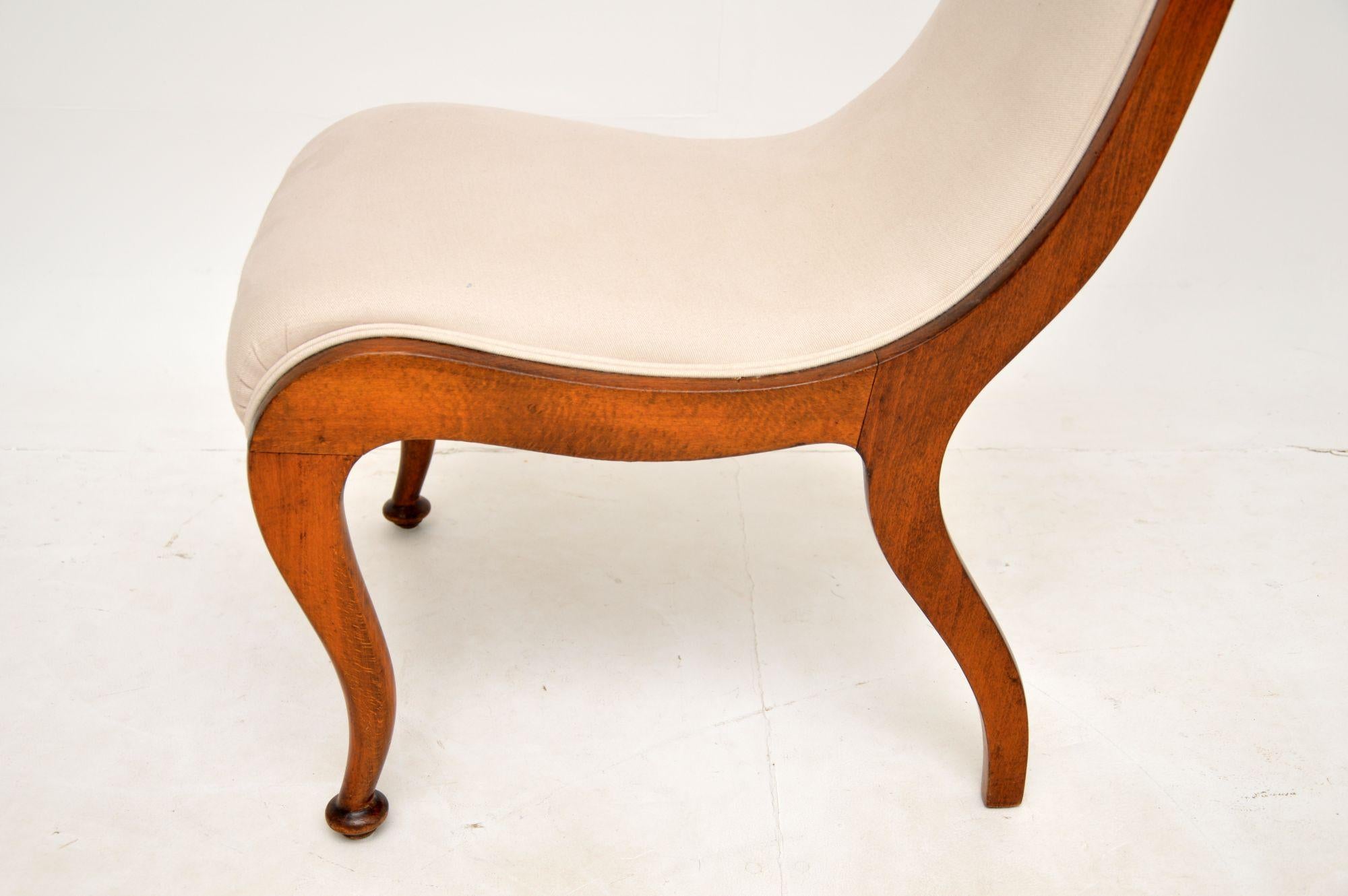 Wood Antique Regency Lounge Chair