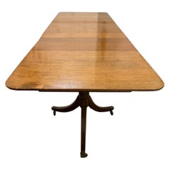 Antique Regency Mahogany 12 Seater Three Pillar Extending Dining Table