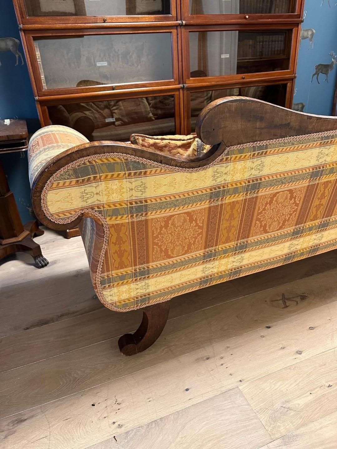 antique regency mahogany 3-seater sofa. For Sale 1