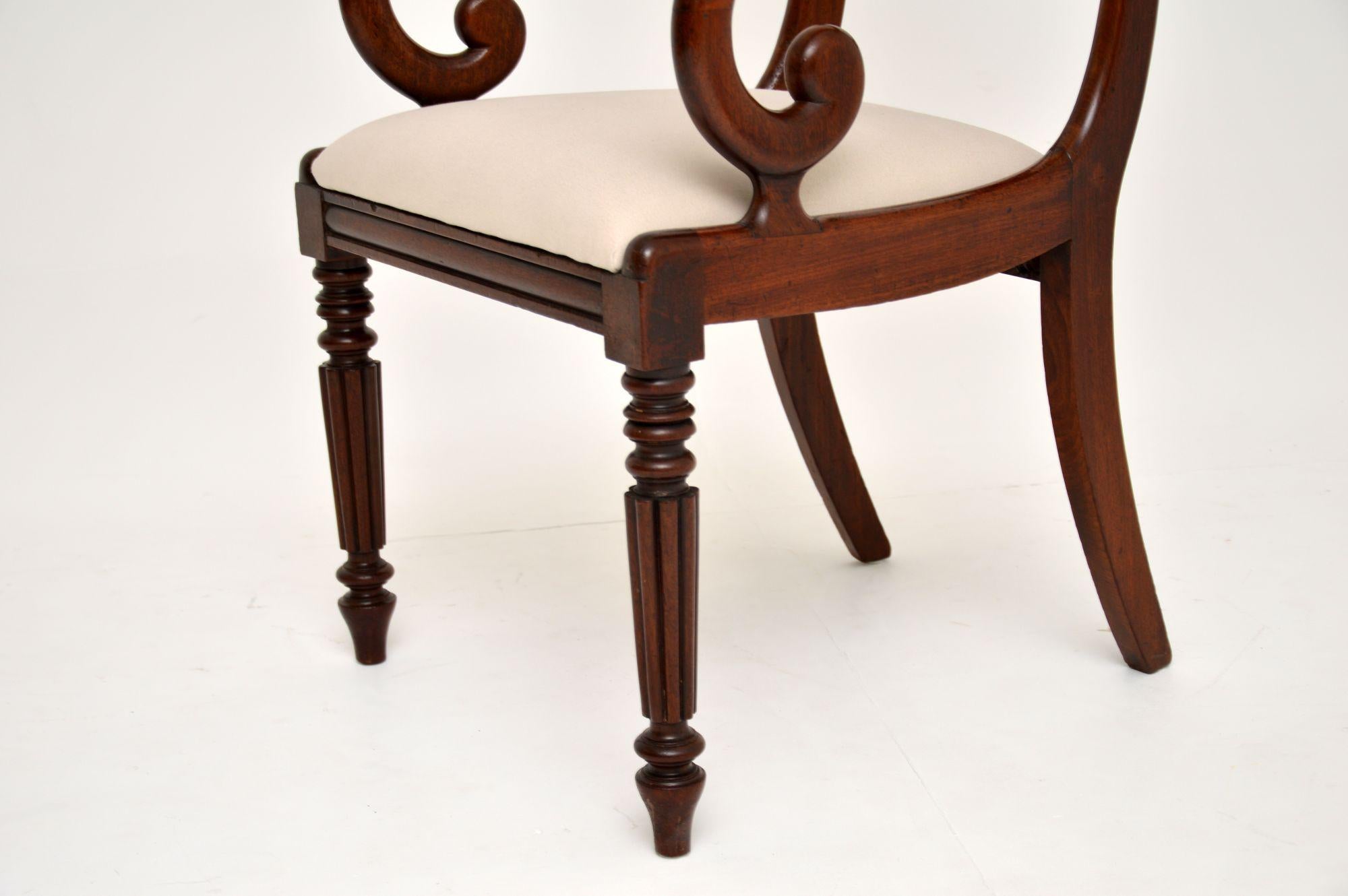 Antique Regency Mahogany Armchair / Desk Chair 3