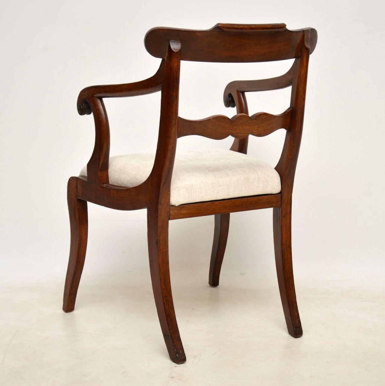 Antique Regency Mahogany Carver Armchair In Excellent Condition In London, GB