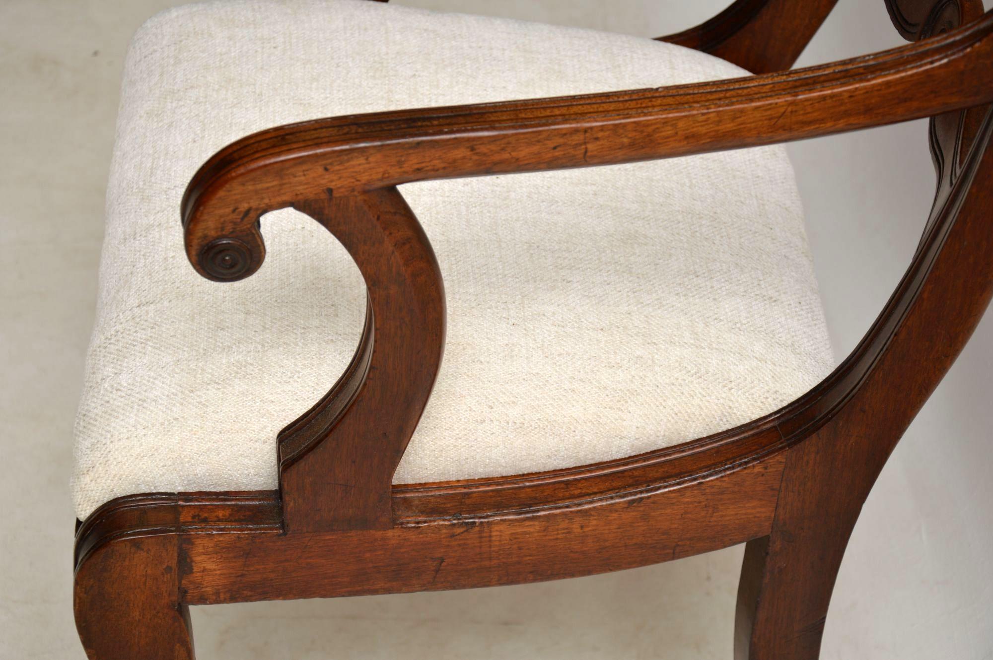 Antique Regency Mahogany Carver Armchair 2