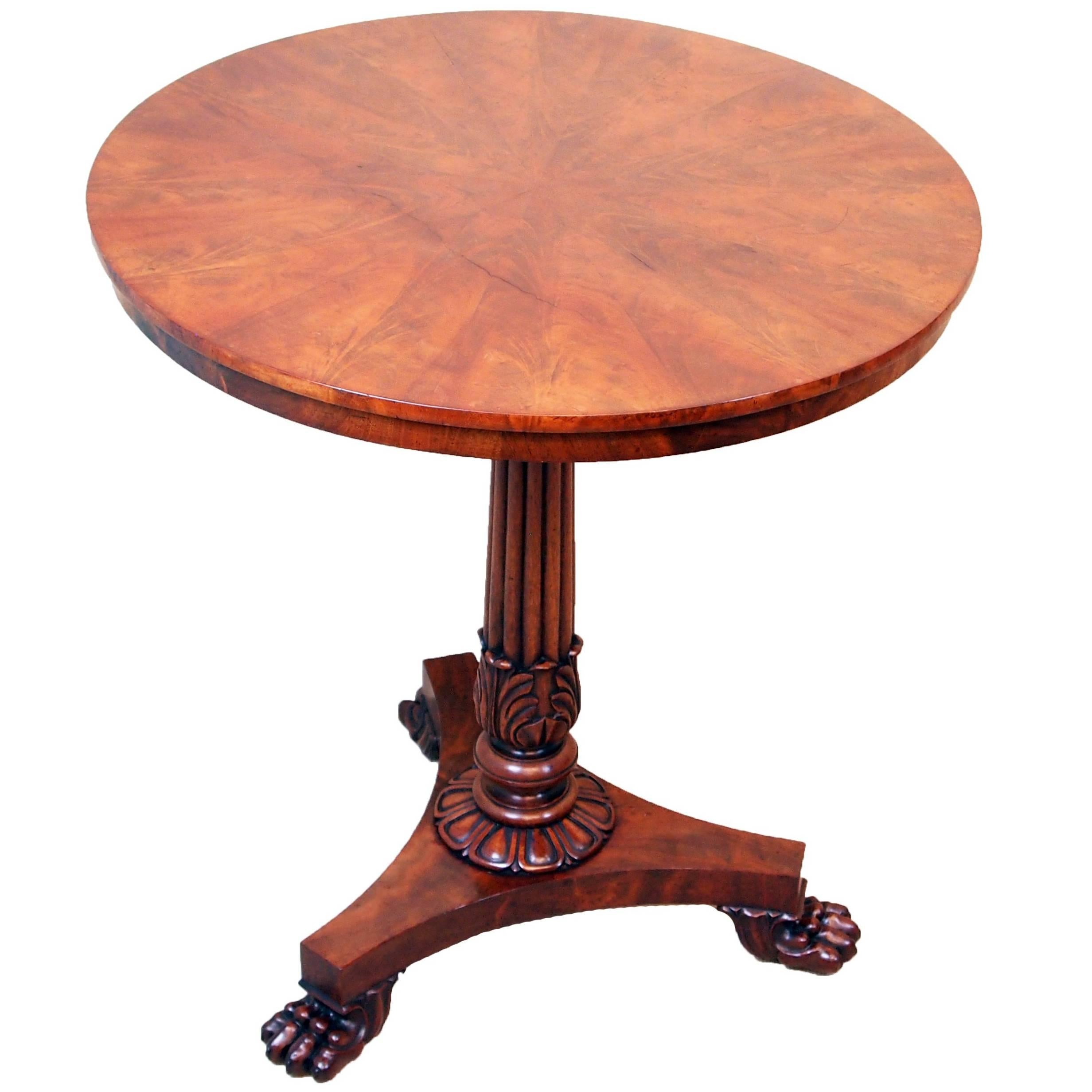Antique Regency Mahogany Circular Lamp Table