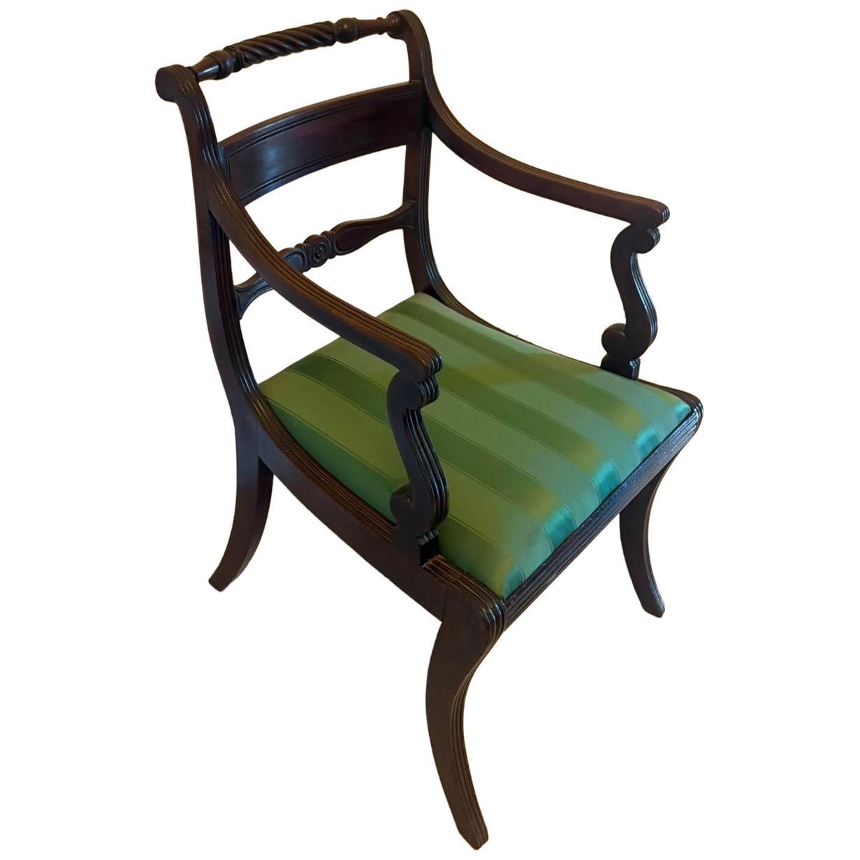 Antique Regency Mahogany Desk Chair For Sale