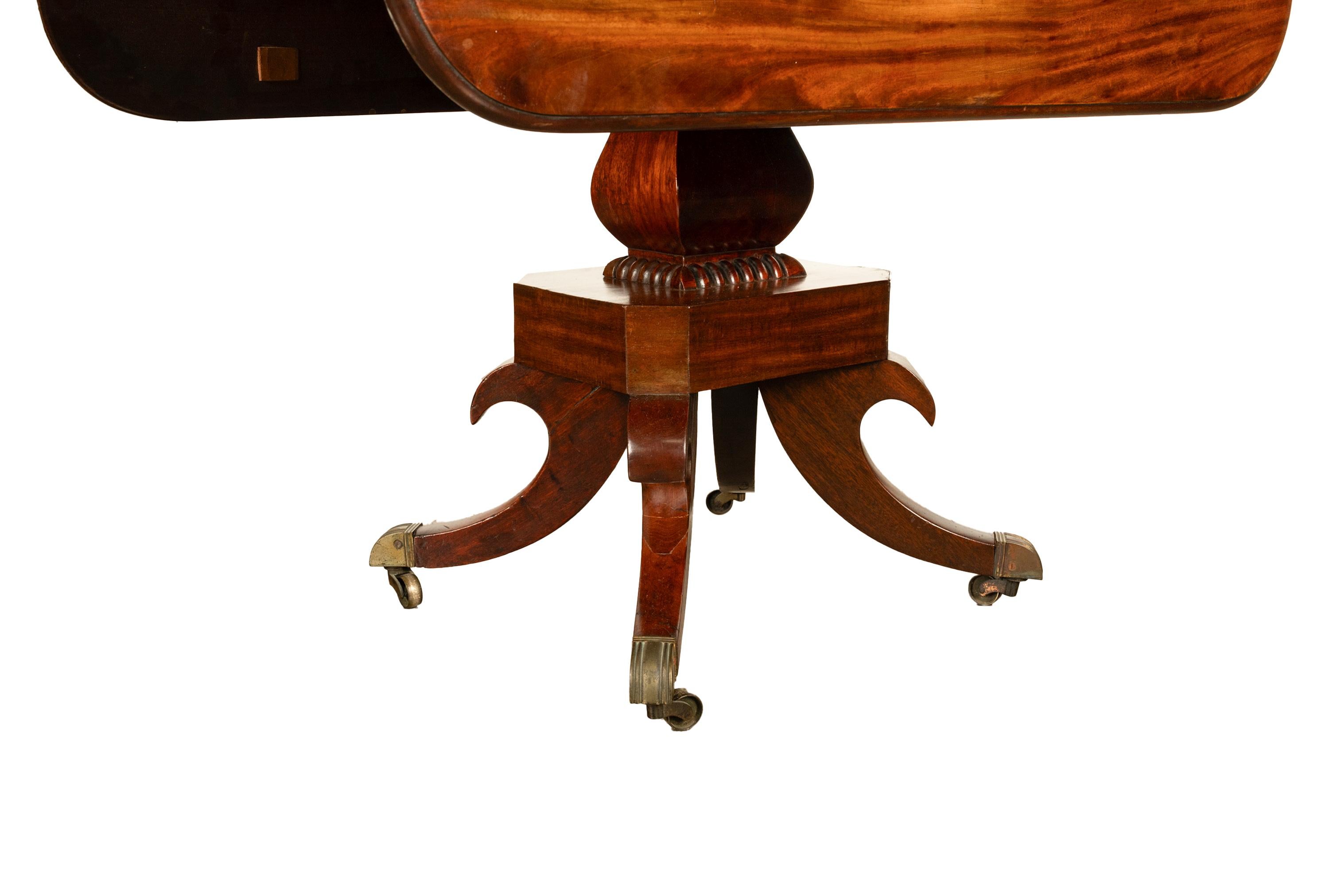 Antike Regency Mahagoni Drop Leaf Twin Schublade Pembroke oder Bibliothek Tabelle 1810 im Angebot 14