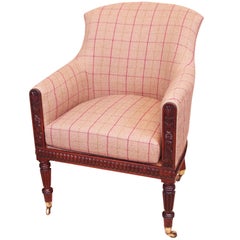 English Regency Mahogany Library Tub Armchair