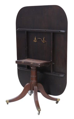 Antique Regency Mahogany Loo Breakfast Centre Table Tilt Top