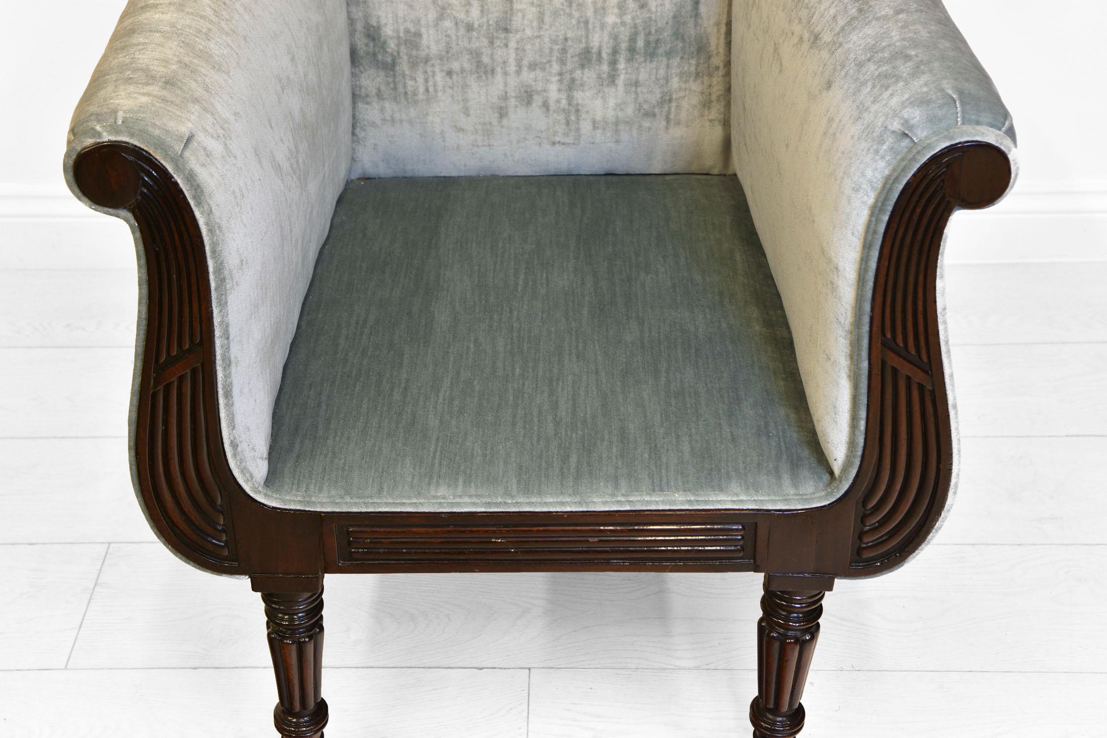 Antique fauteuil Regency anglais en forme de lyre, Cira 1825 en vente 5