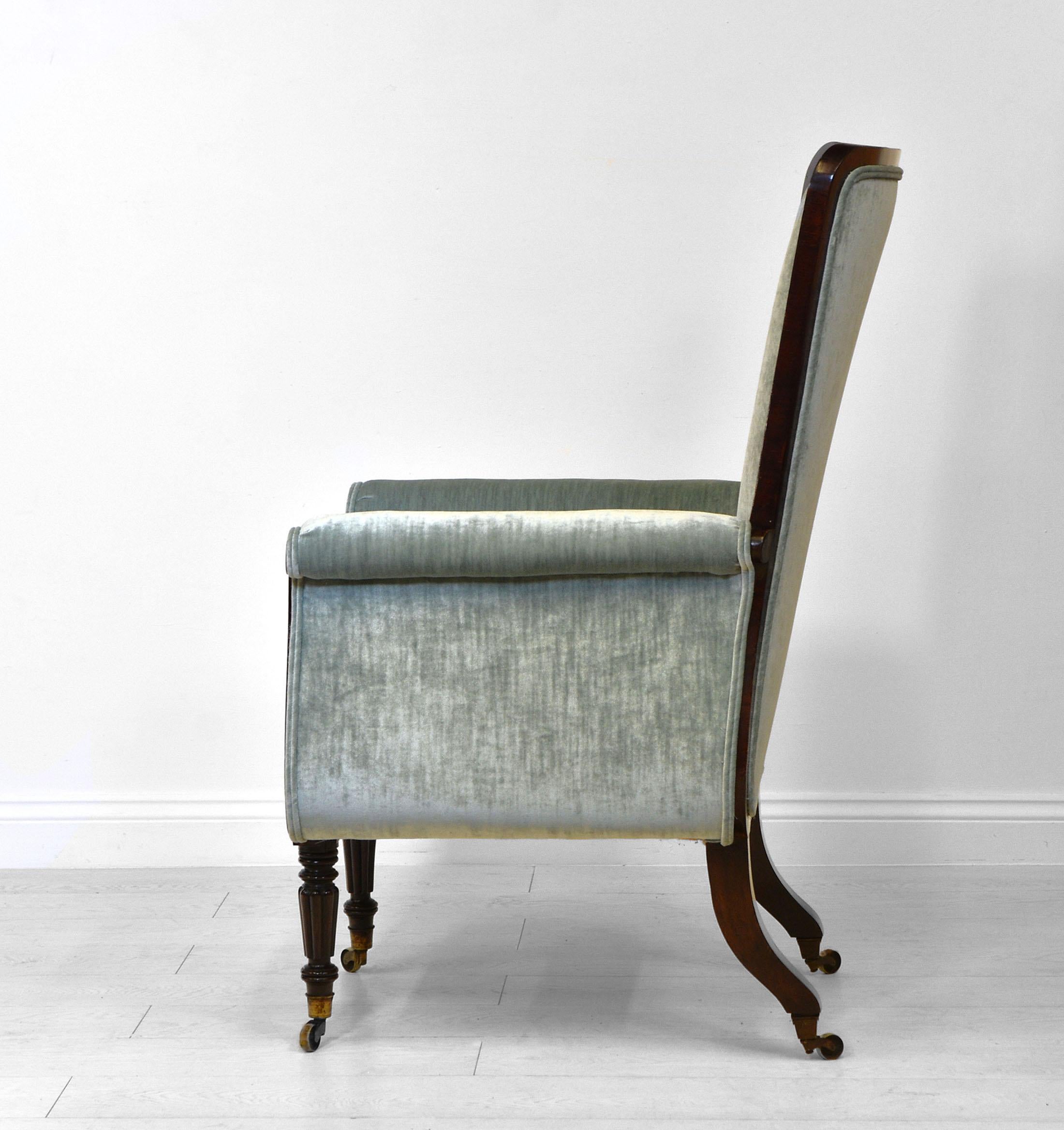 Antique fauteuil Regency anglais en forme de lyre, Cira 1825 en vente 1