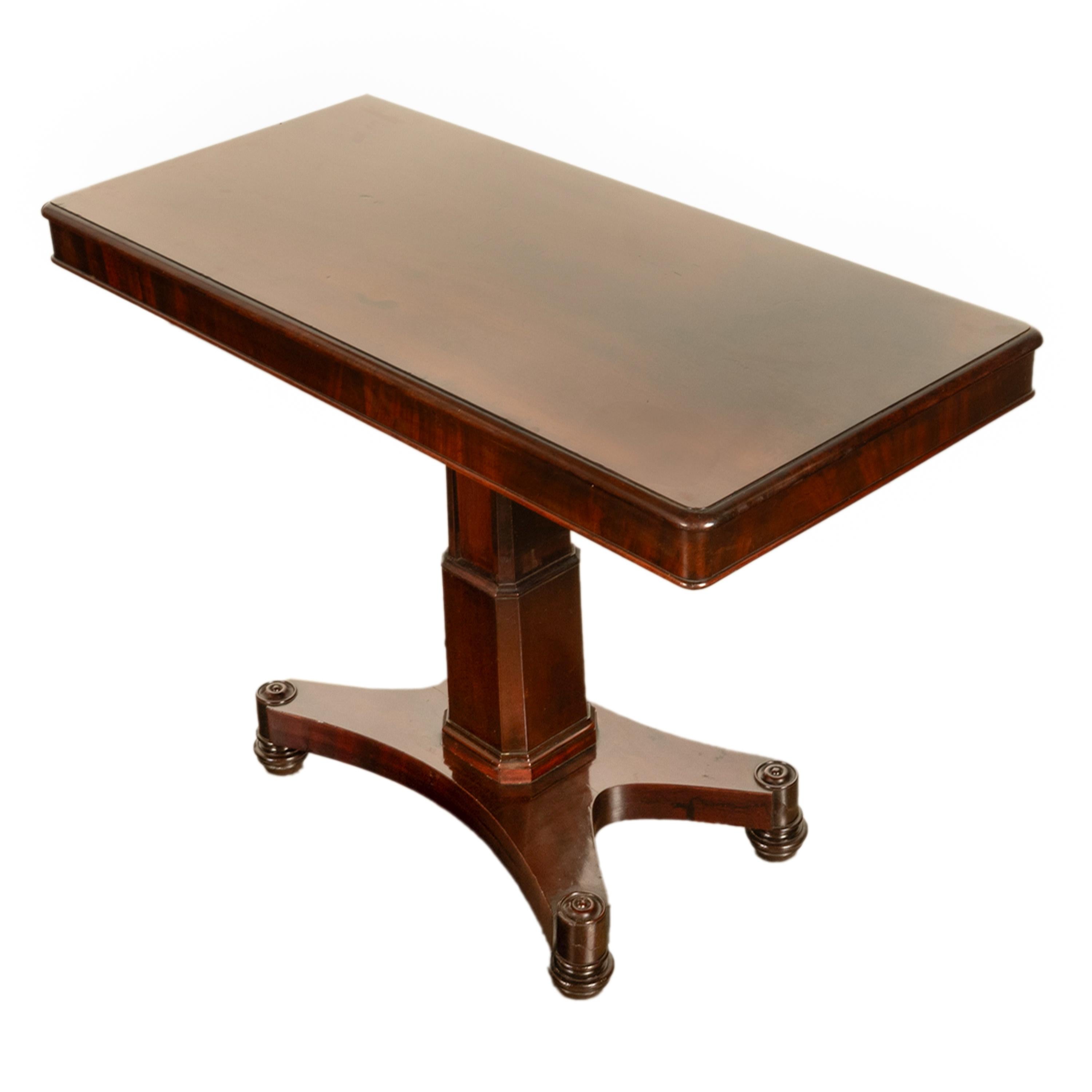 English Antique Regency Mahogany Metamorphic 3 Tier Dumbwaiter Pedestal Side Table 1830 For Sale