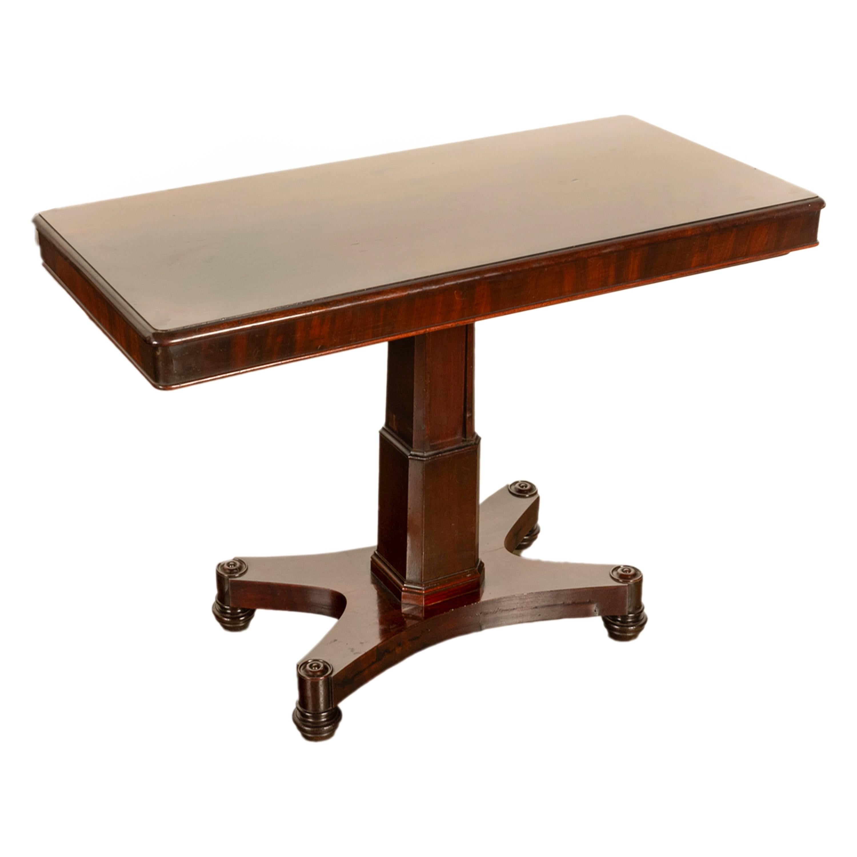 Antique Regency Mahogany Metamorphic 3 Tier Dumbwaiter Pedestal Side Table 1830 In Good Condition For Sale In Portland, OR