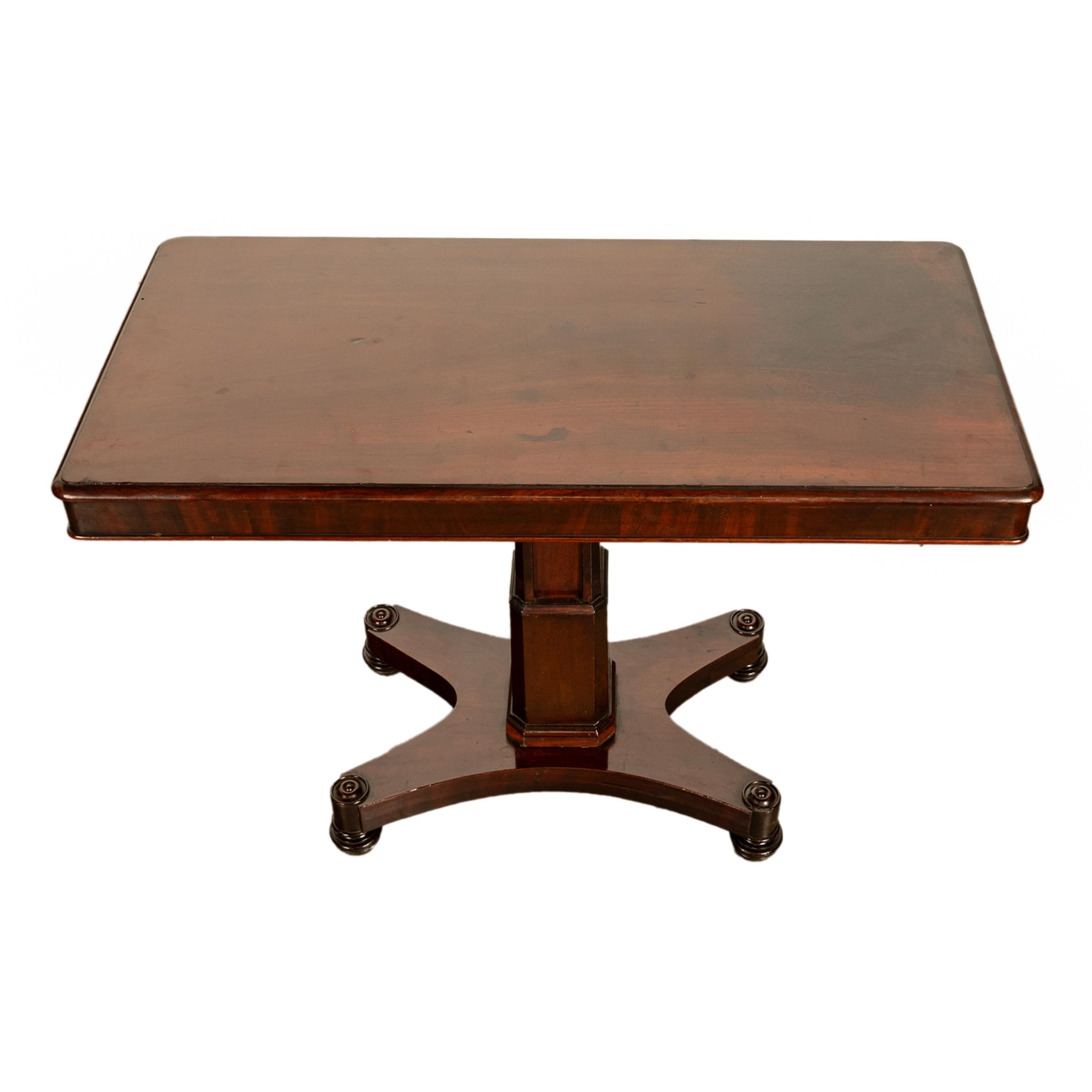Mid-19th Century Antique Regency Mahogany Metamorphic 3 Tier Dumbwaiter Pedestal Side Table 1830 For Sale
