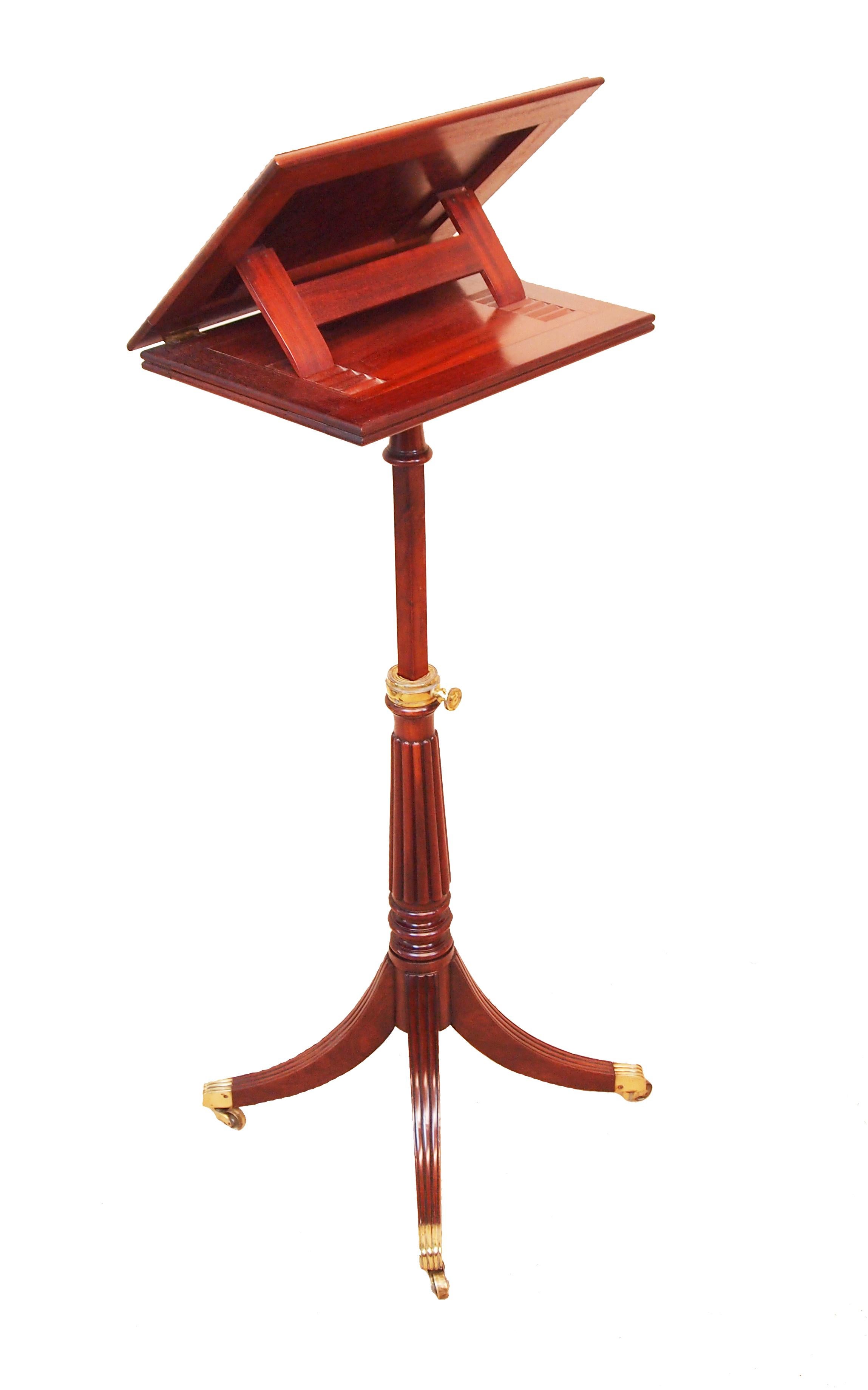 English Antique Regency Mahogany Music Stand