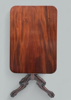 Antique Regency Mahogany Occasional Snap Top Table possibly Irish 19th Century