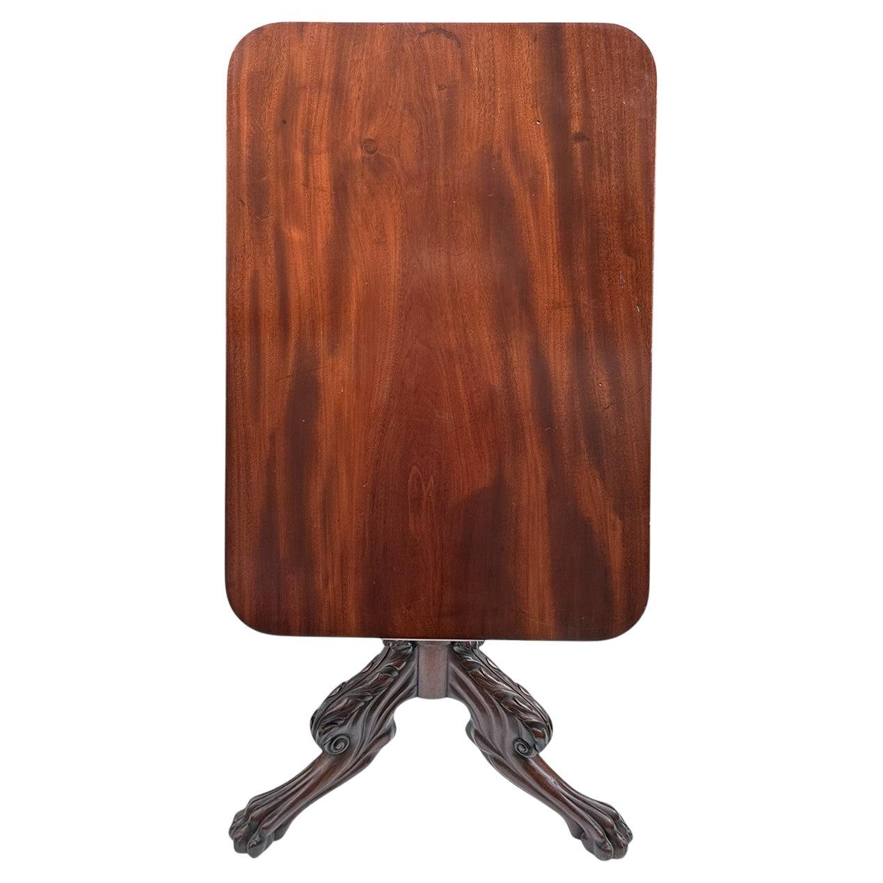 Antique Regency Mahogany Occasional Snap Top Table possibly Irish 19th Century in vendita