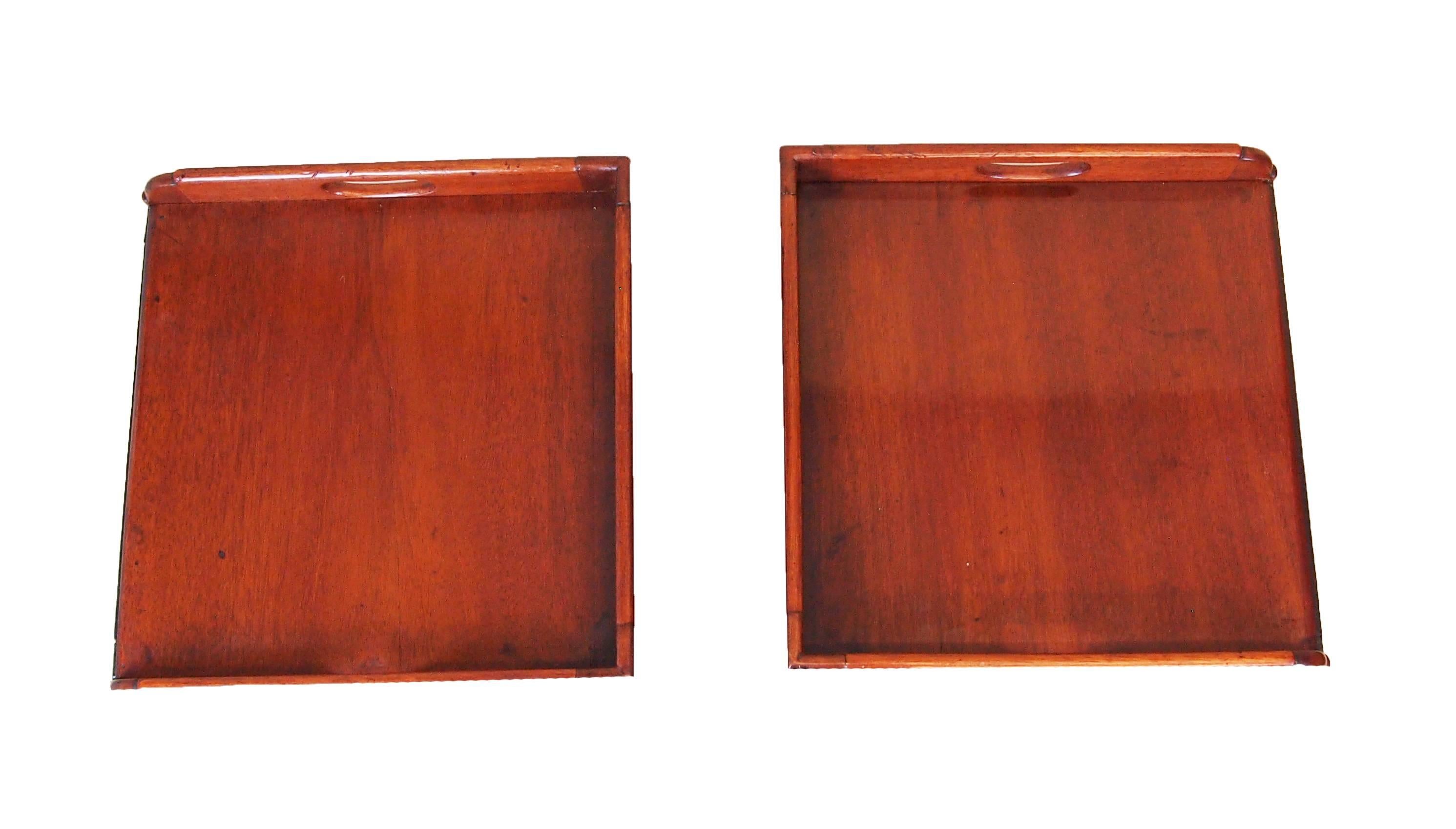 19th Century Antique Regency Mahogany Pair of Bedside Cupboards