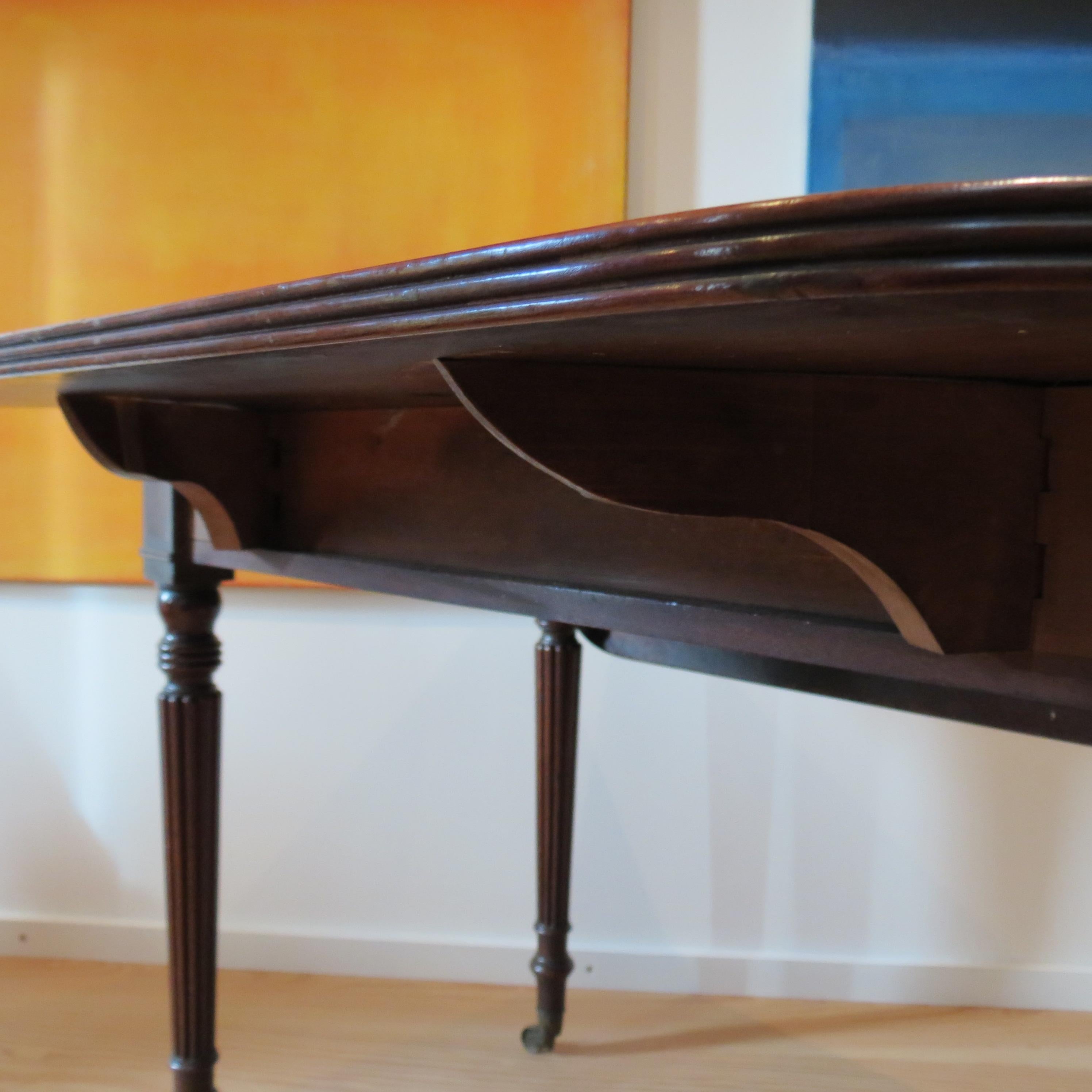 Antique Regency Mahogany Pembroke Table attributed to Gillows Lancaster For Sale 9