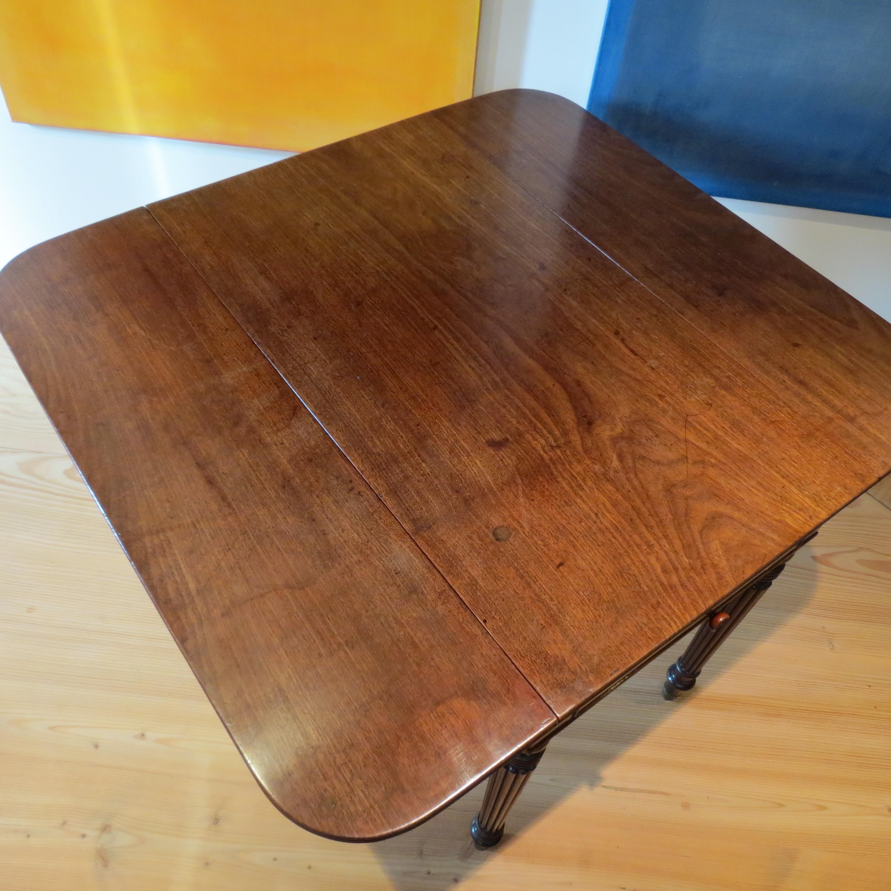 19th Century Antique Regency Mahogany Pembroke Table attributed to Gillows Lancaster For Sale
