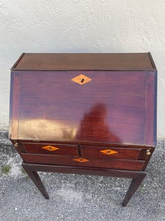 Antique Regency Mahogany Secretary Desk, English, Circa 1860