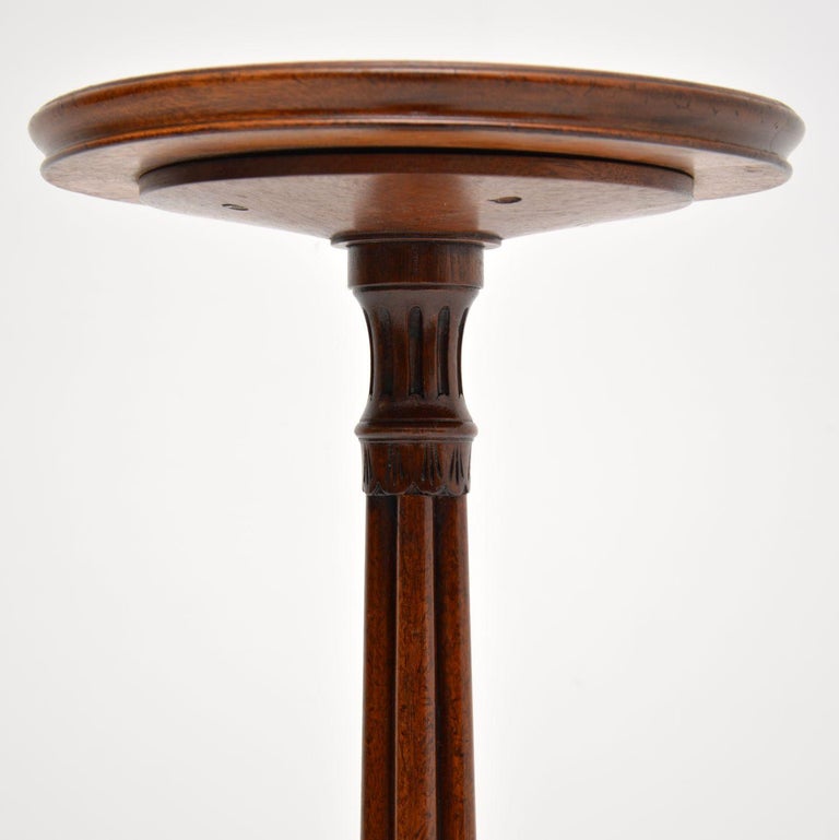 Wood Antique Regency Side / Torchere Table For Sale