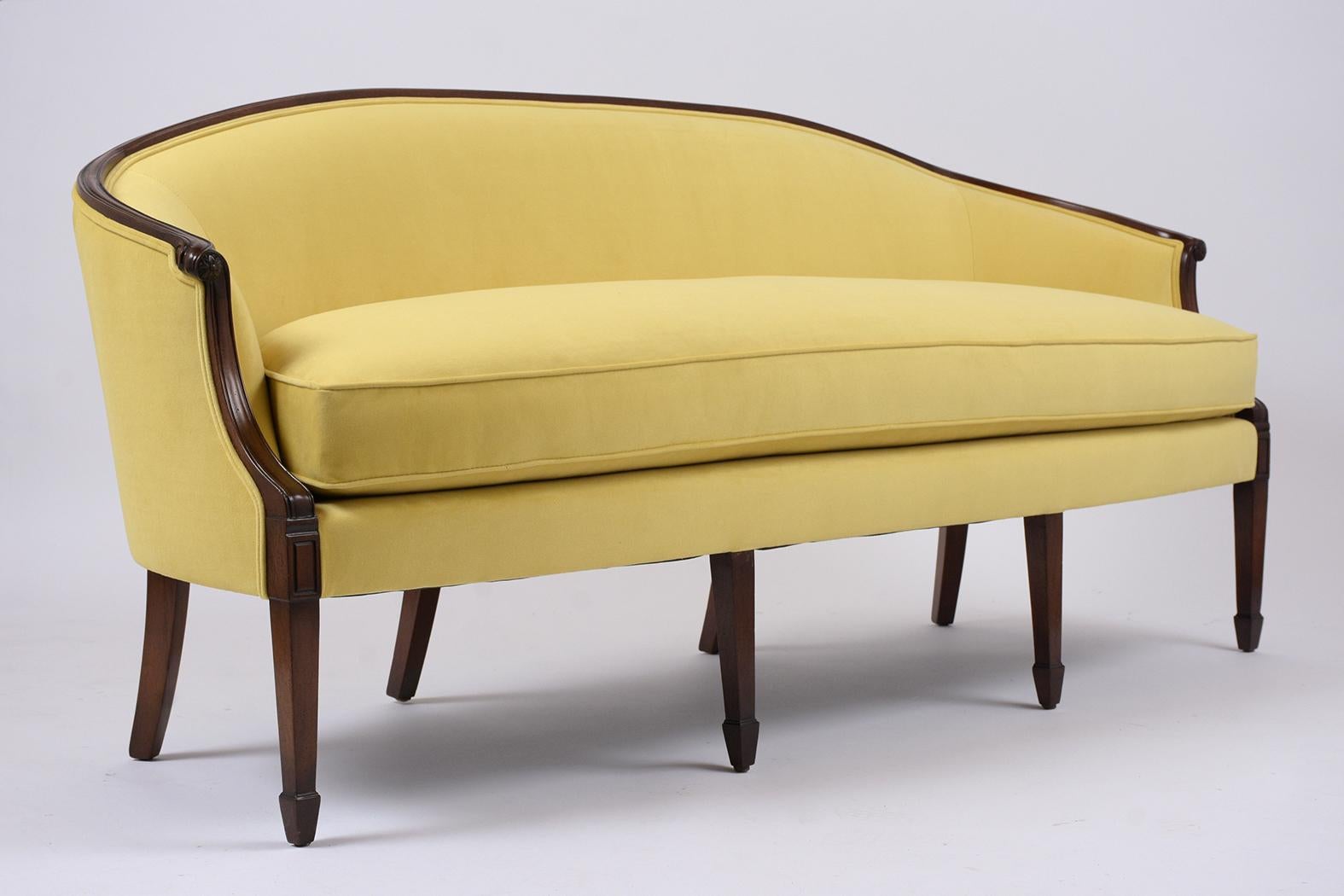 Hand-Carved Antique Regency Mahogany Sofa