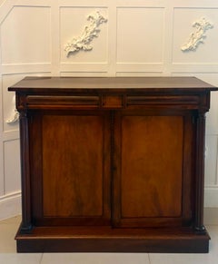 Antique Regency Mahogany Two Door Sideboard Cabinet