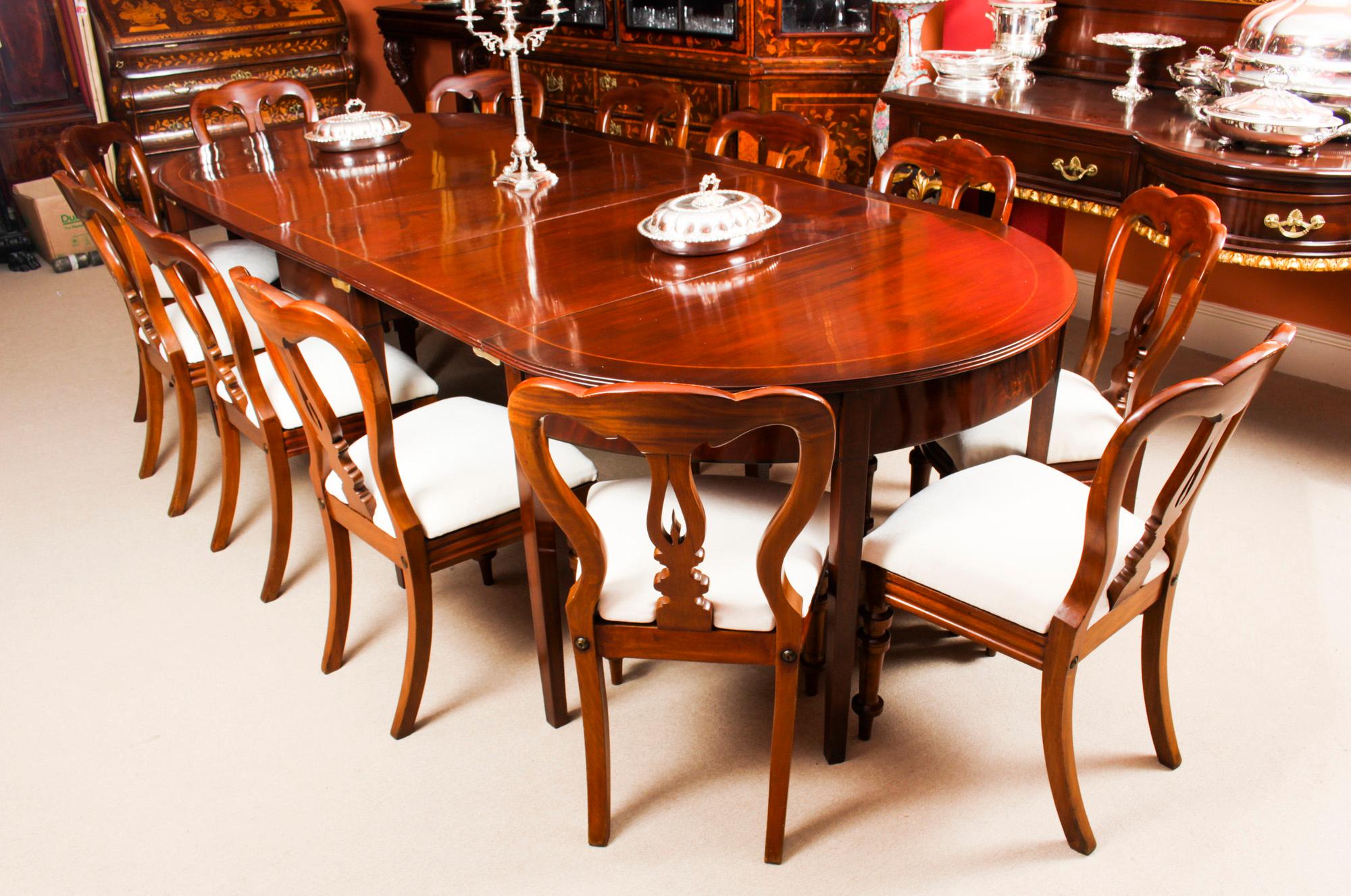 Mid-19th Century Antique Regency Metamorphic Mahogany Dining Table, 19th C