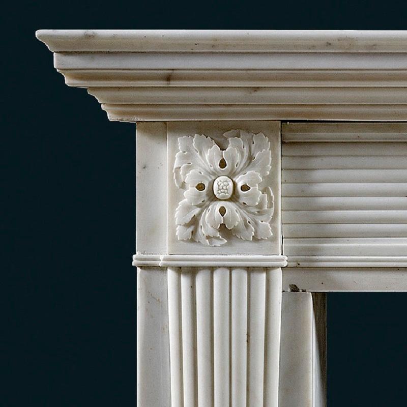 English Antique Regency Neoclassical Fireplace Mantel