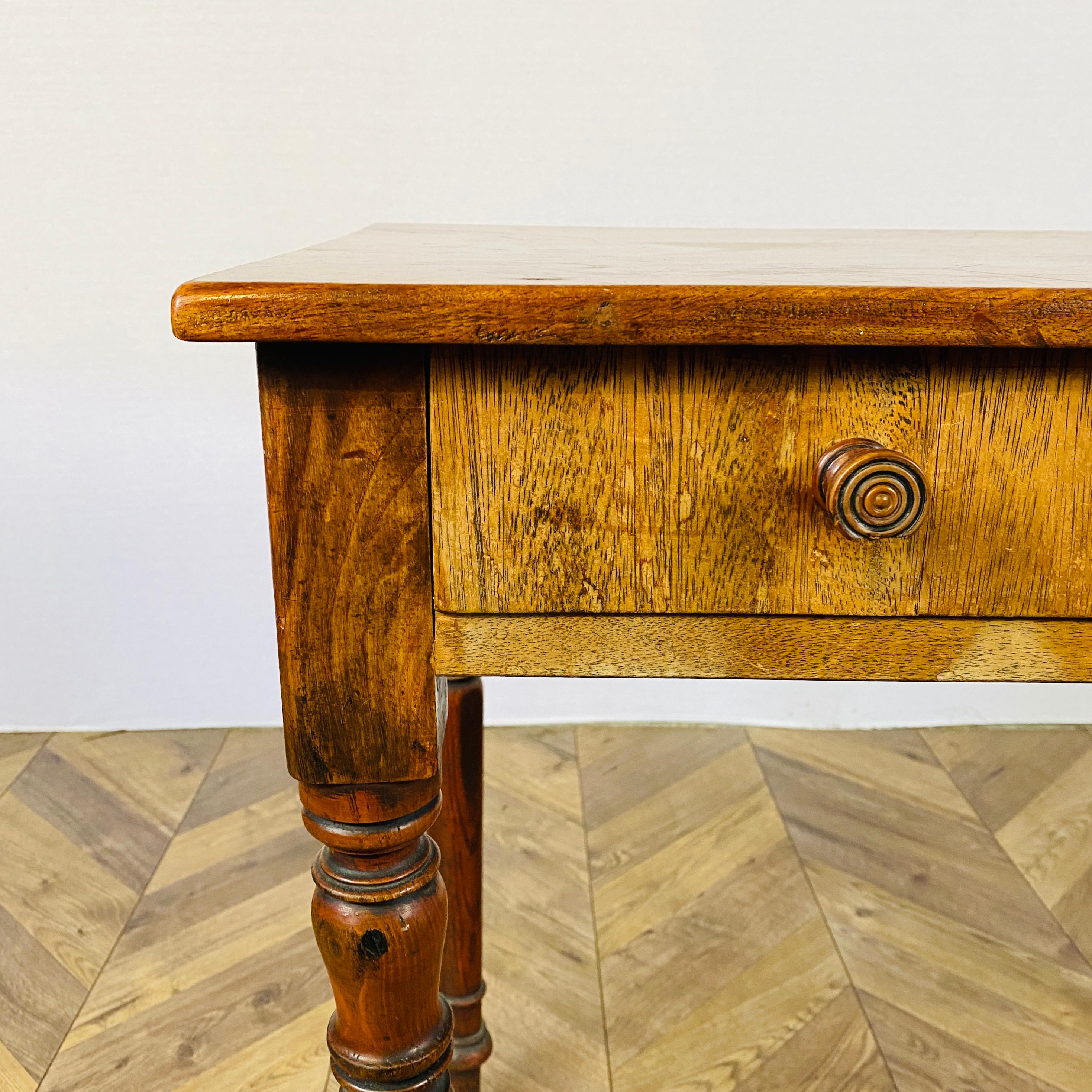 Antique Regency Oak Desk or Side Table, circa c1820s For Sale 9