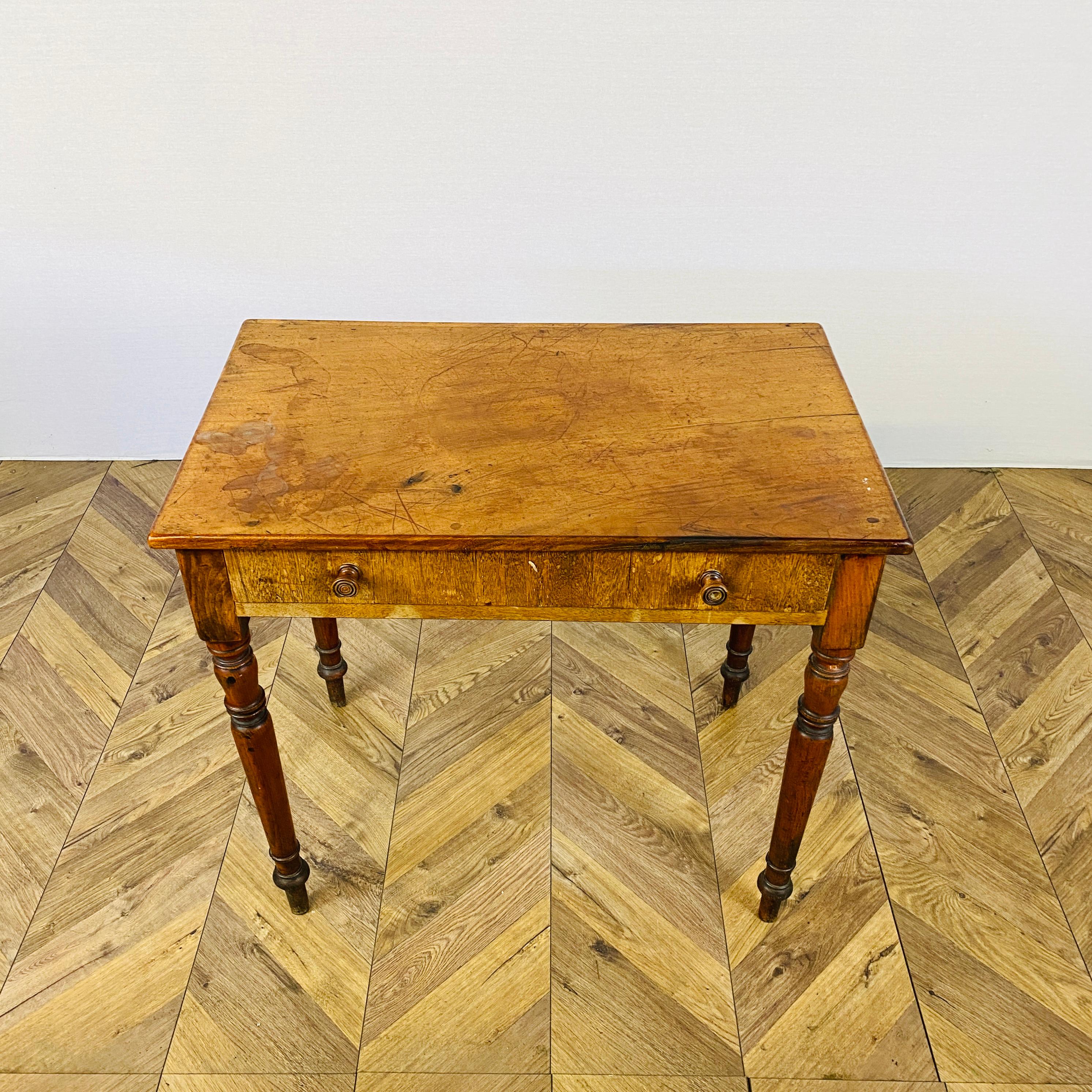 Early 19th Century Antique Regency Oak Desk or Side Table, circa c1820s For Sale