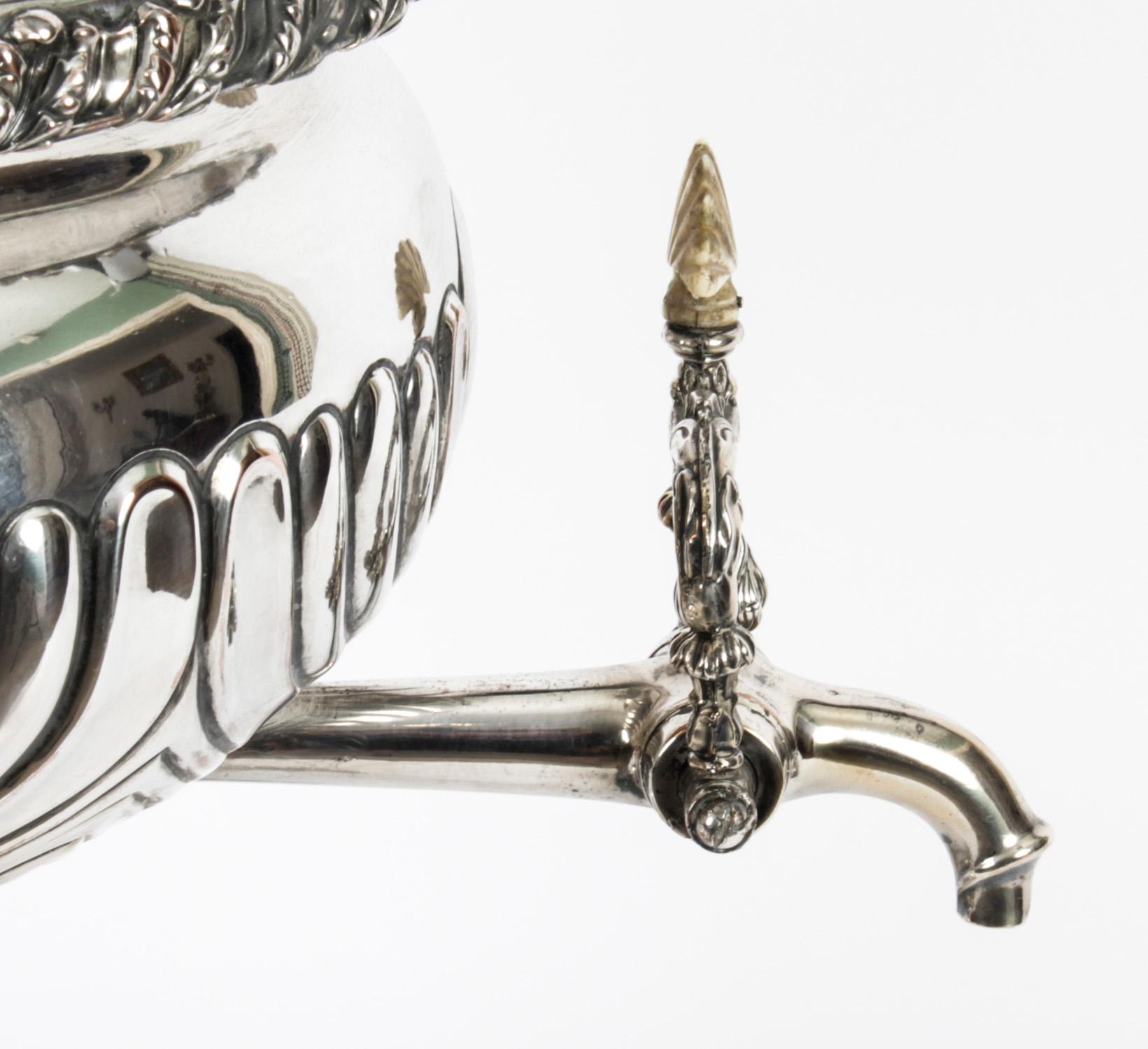 Antico Samovar da tè Regency Old Sheffield placcato in argento del XIX secolo in vendita 5