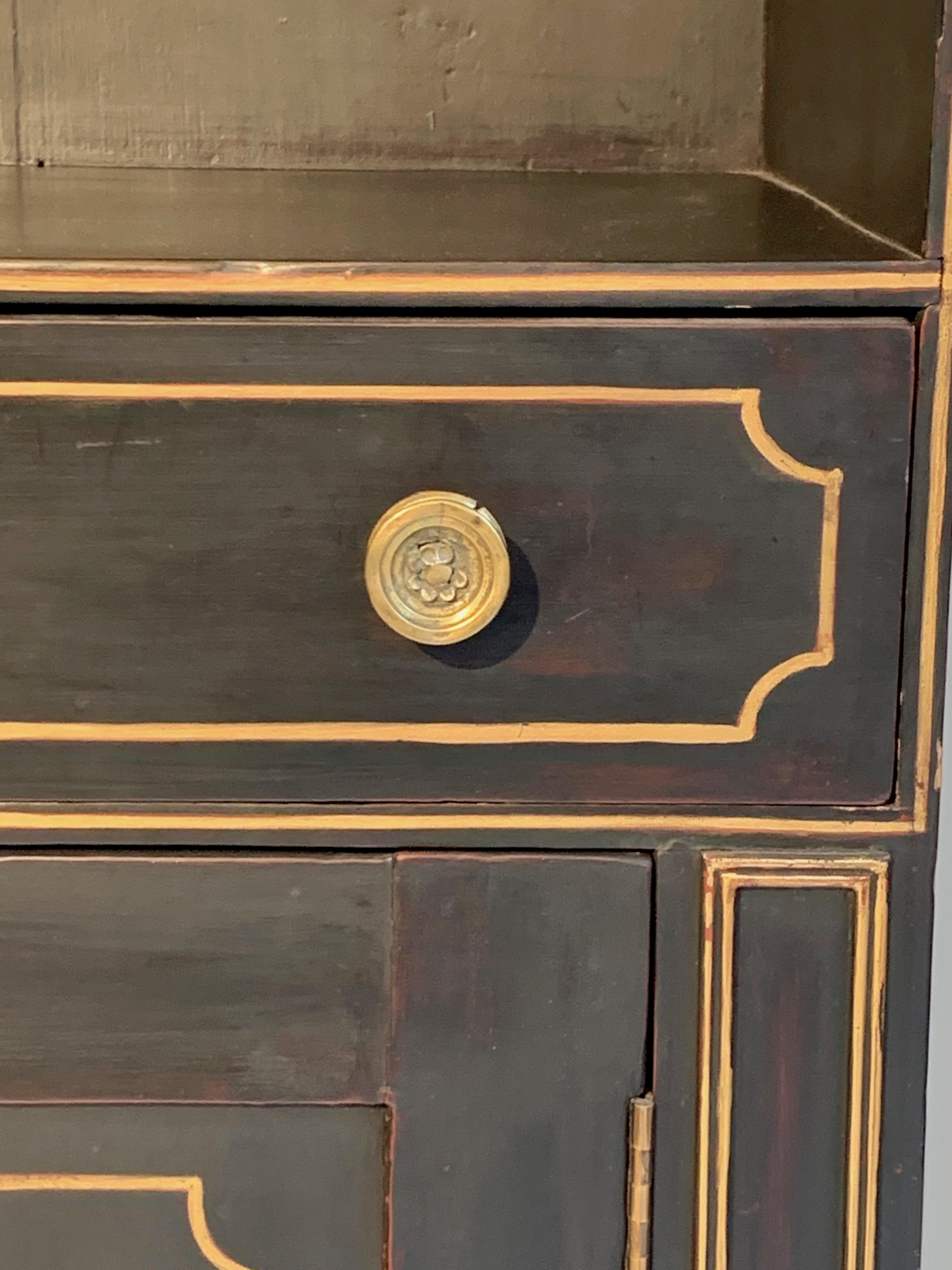 Antique Regency Open Bookcase Cabinet Beechwood, England, 1815 In Good Condition In Munich, DE