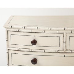 Antique Regency Painted Faux Bamboo Chest