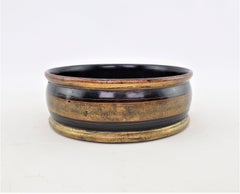 Antique Regency Period Large Paper Mache Bottle Coaster with Lacquered Finish