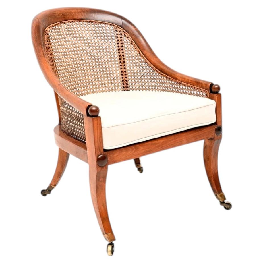 Antique Regency Period Caned Armchair