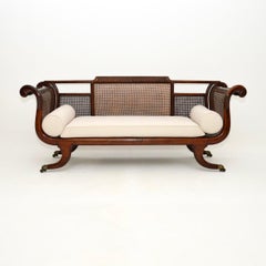 Antique Regency Period Caned Sofa