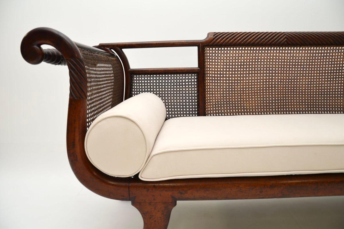 Antique Regency Period Caned Sofa For Sale 2