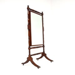 Antique Regency Period Cheval Mirror