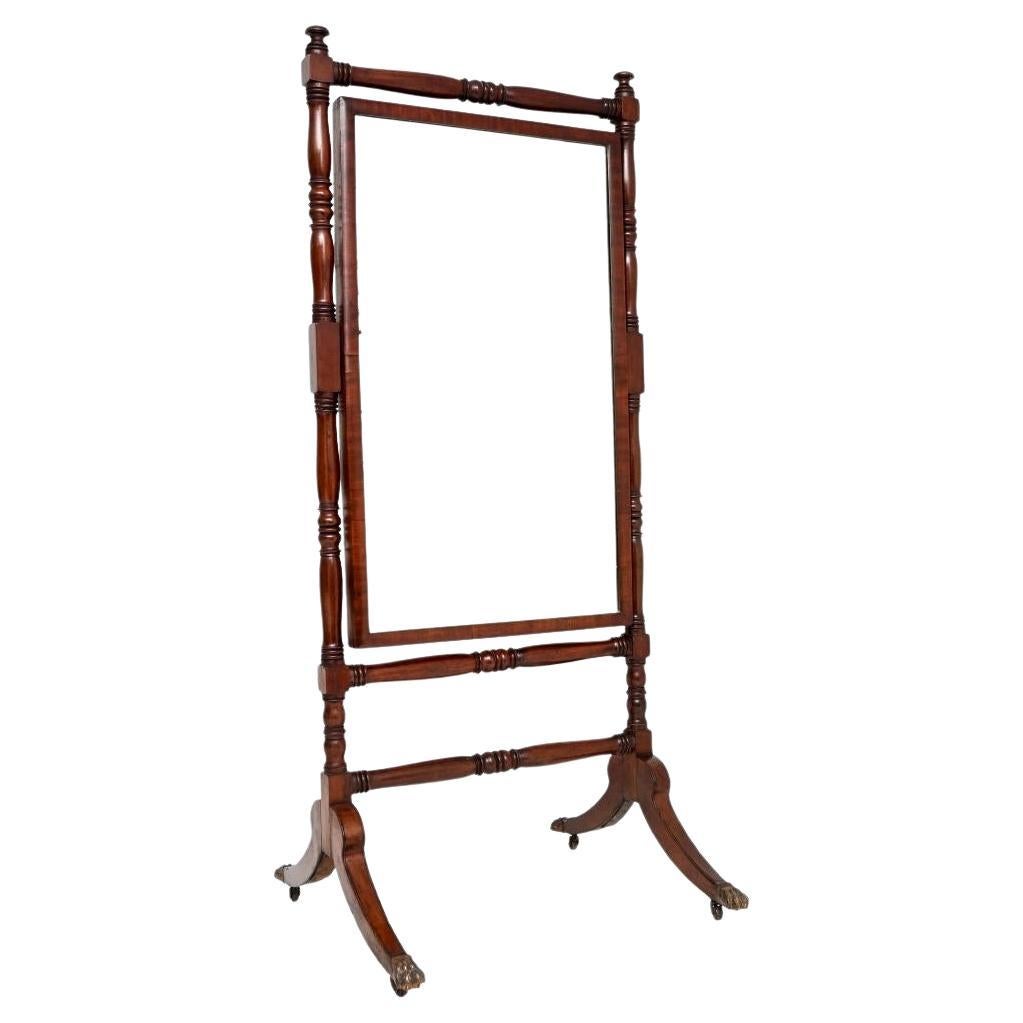 Antique Regency Period Cheval Mirror en vente